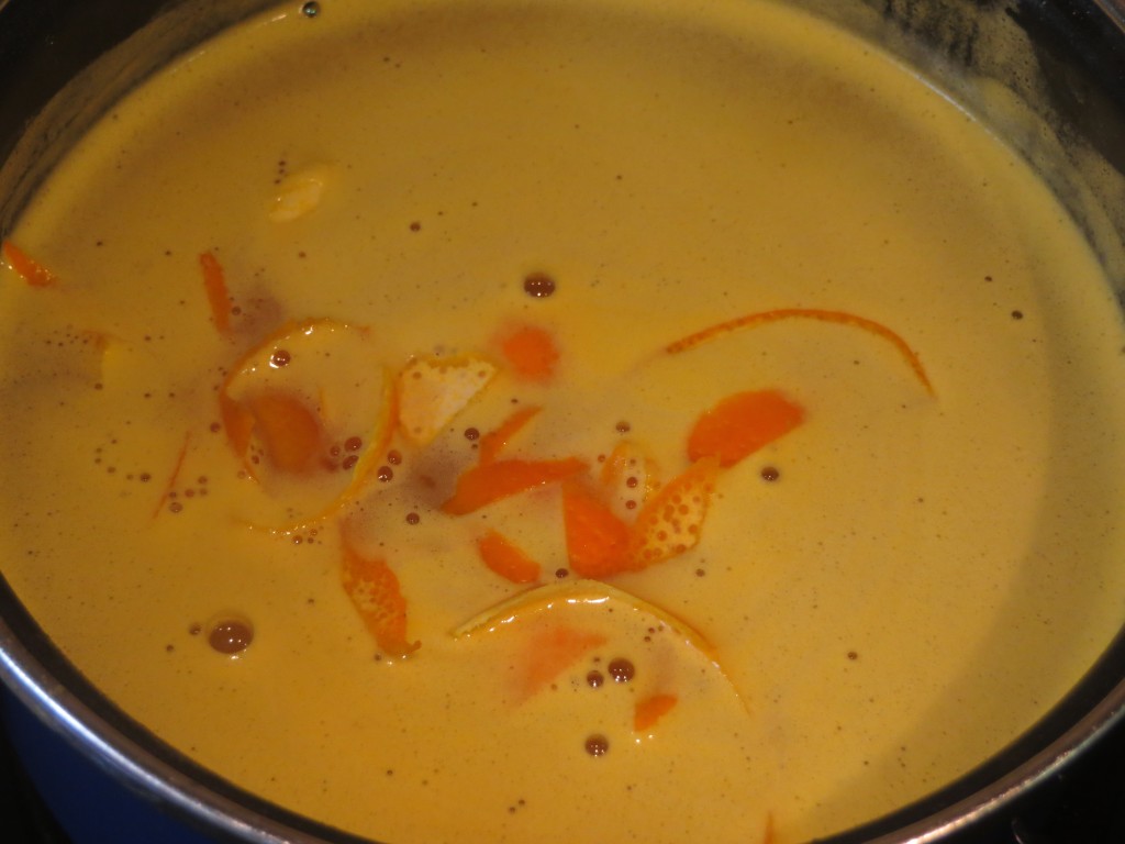 añadido de piel de naranja a la salsa