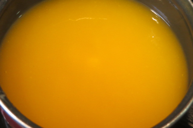 salsa de naranja acabada