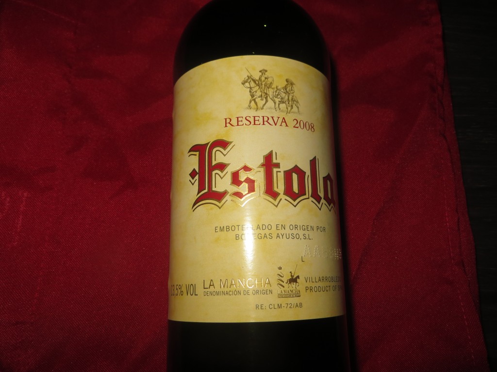 etiqueta vino Estola Reserva