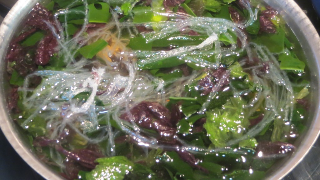 hidratado de las algas