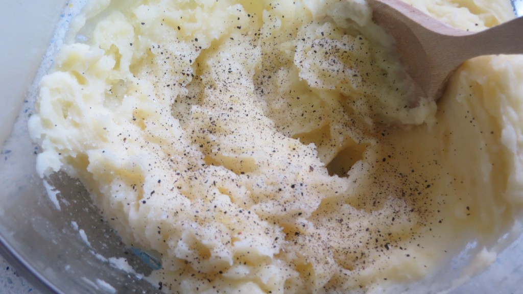 salpimentado del puré de patatas