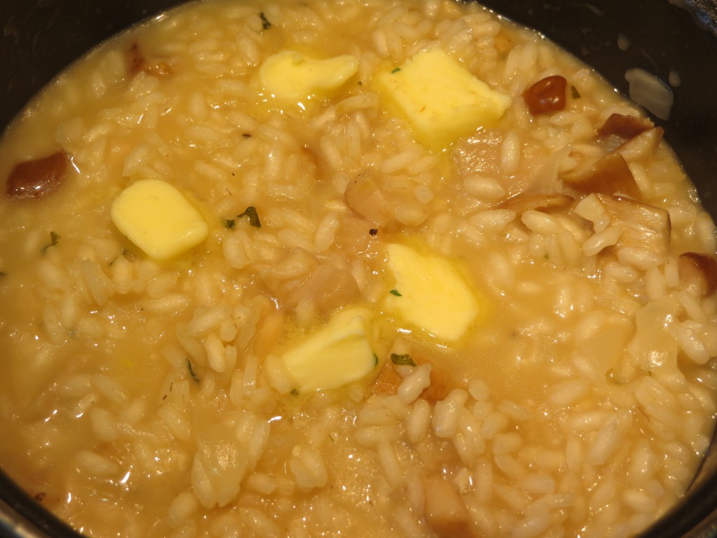 mantequilla incorporada al arroz 