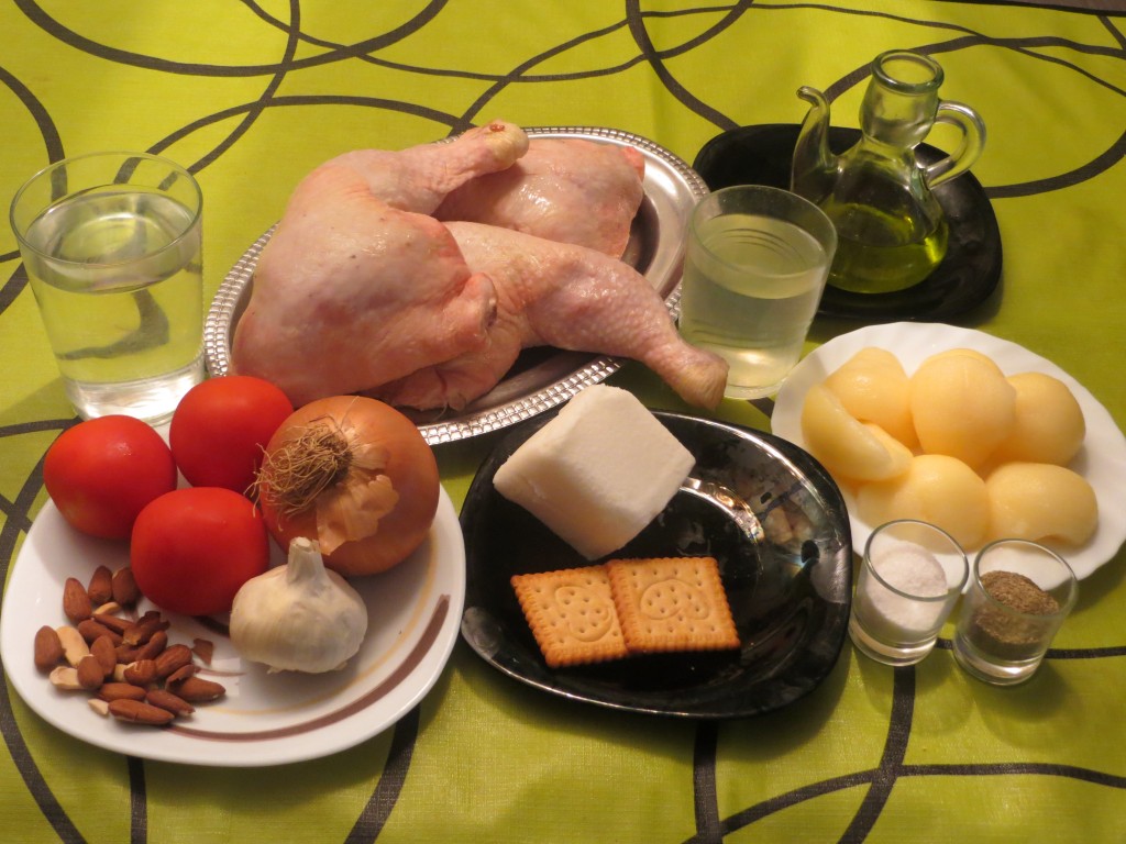 ingredientes de pollo con peras