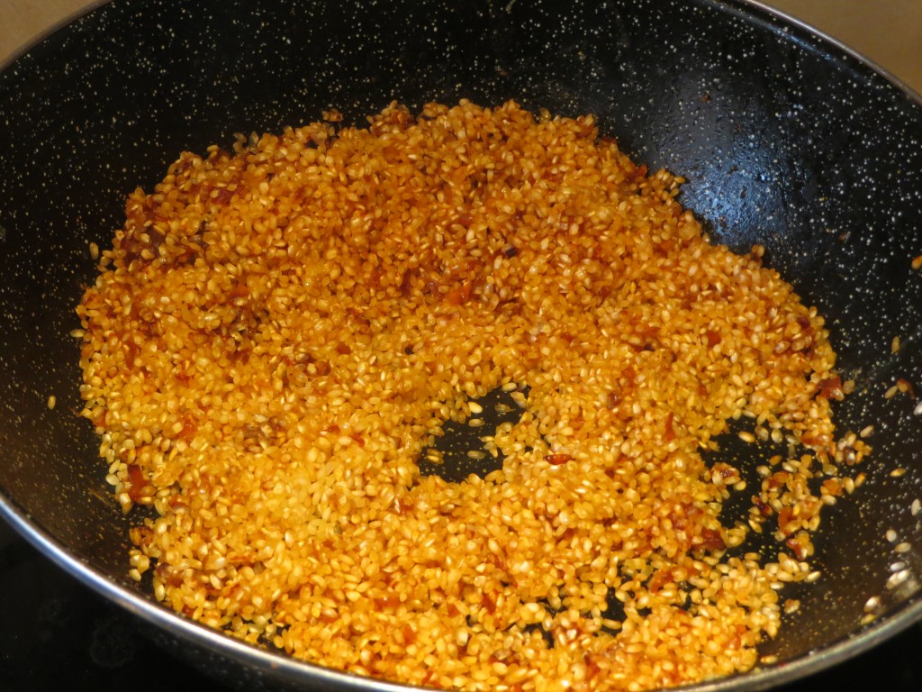 arroz incorporado al sofrito