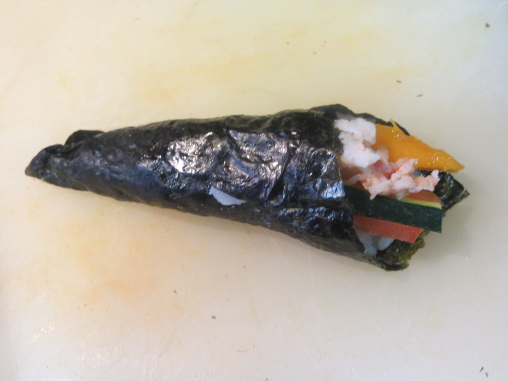 temaki sushi acabado